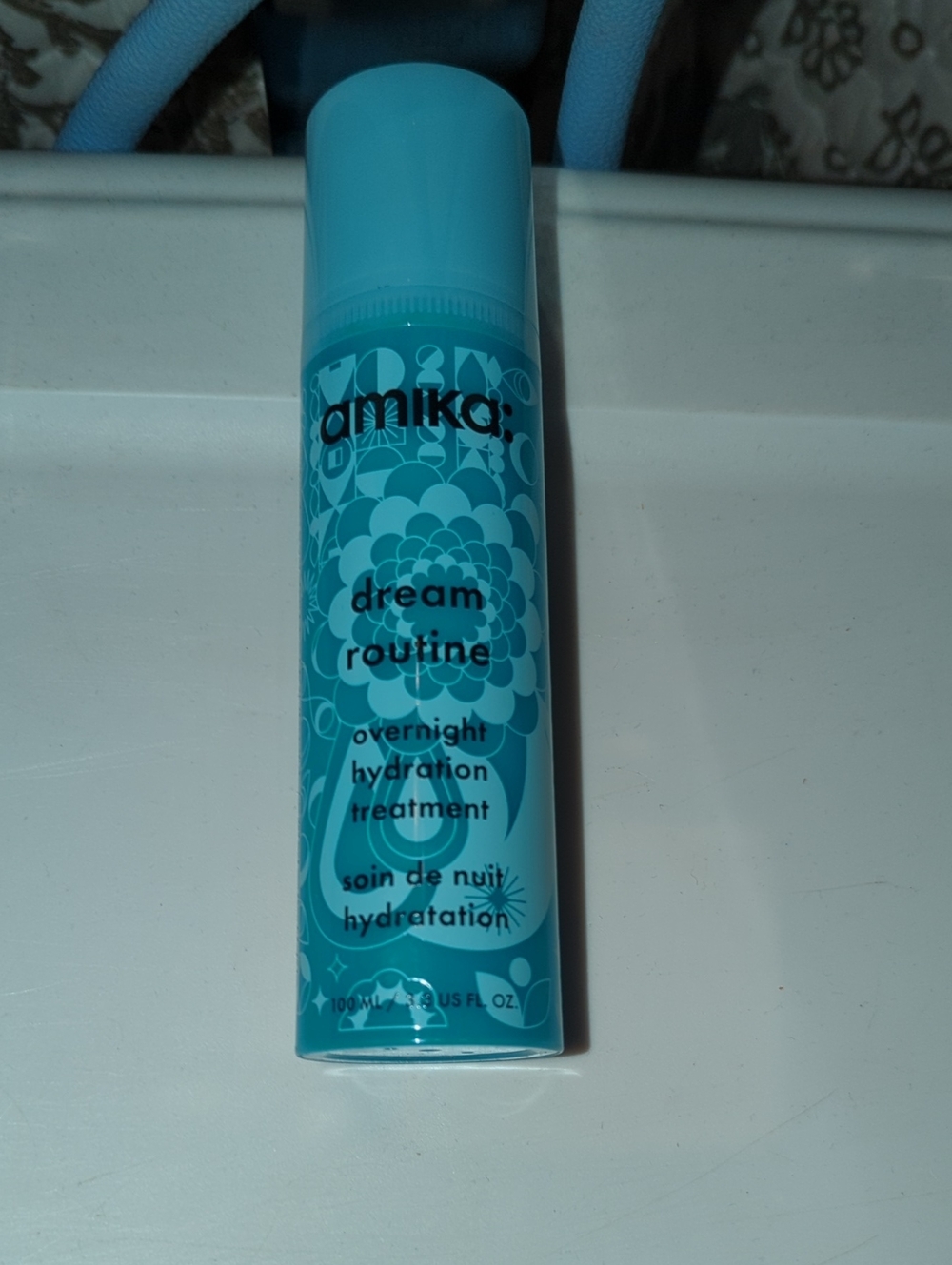 amika Dream Routine Overnight Hydration Treatment — aqua blue